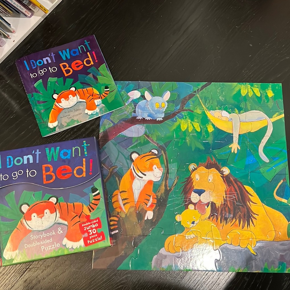 8/$25 😎 I Don’t Want to go sleep book & puzzle set